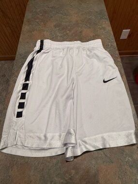 Nike White Shorts with Black Trim